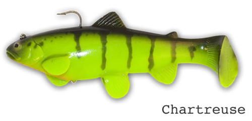 8" Boot Tail (Swim Bait Trout) - Chartreuse