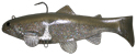 8" Boot Tail (Swim Bait Trout) - Glitter HasuSlow Sink Version