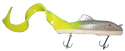 11" Curly Sue - Silver / Chartreuse / White Belly