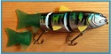 Dingo Jointed Swimbait - Green Roach