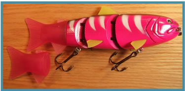 Dingo Jointed Swimbait - Pink Perch